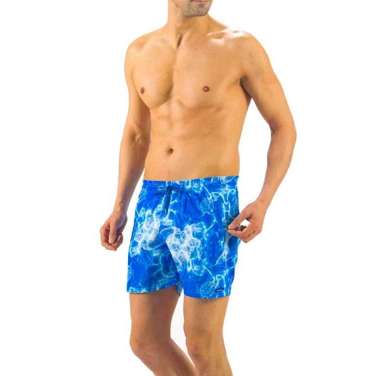 Solid Colored Printed Quick Dry Summer Swim Trunks for Men Swimwear Bathing Suits Swim Shorts with Various Colors Designs Tie dye blue Small Walmart