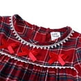 thumbnail image 3 of JIKNTTR Girls Nightgowns Princess Nightgown Pajamas For Toddler Kids Christmas Plaid Long Sleeve Dress Casual Red Plaid Nightwear Holiday Homewear Set, 3 of 8