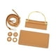 thumbnail image 4 of Bolso de ganchillo de cuero sintético DIY con asa para el hombro, bolso de mano para esposa Marrón, 4 of 8