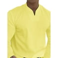 thumbnail image 3 of ORQ Men Blended Long Sleeve Tops V-Neck Plain Spandex Sweatshirt, 3 of 4