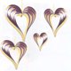 thumbnail image 2 of 4 unids/set papel tridimensional en forma de corazón decoración colgante para el Día de San Valentín boda celebración ceremonia cumpleaños fiesta, 2 of 8