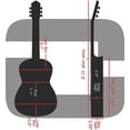 thumbnail image 6 of Crossrock 30 inch Deluxe Protable Baritone Ukulele Hard Case with Backpack Strap, 6 of 6