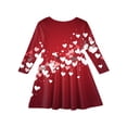 thumbnail image 4 of Abcomgle Little Girls Valentines Dresses Cute Love Heart T Shirt Dresses for Girls Cute A-Line Long Sleeve Dress Clothes for Girls Crewneck Holiday Swing Dresses for Girls,, 4 of 4