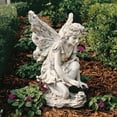 thumbnail image 1 of Design Toscano KY71004 Fiona The Flower Fairy Garden Statue, 17 Inch, Antique Stone, 1 of 4