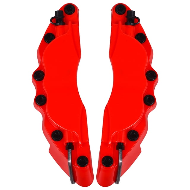 Couvre-étriers de Frein ABS Rouges pour la Plupart des Modèles de Voitures, Rehaussent le Style des Roues avec une Installation Facile 1 Paire