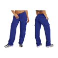 thumbnail image 3 of Pantalones Cargo de Mujer, de Felpa, de Talle Alto, Holgados, Estilo Deportivo, para Mujer, Pantalones Casuales con 8 Bolsillos. Azul XXL, 3 of 9