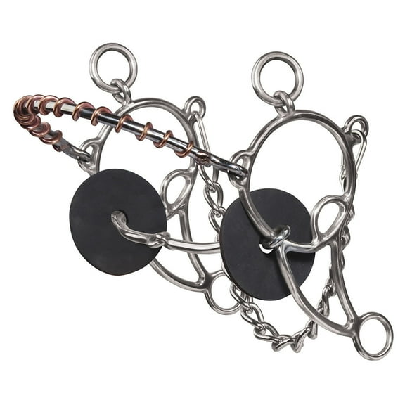 Professional's Choice Brittany Pozzi Combo Snaffle Bit - 5.5" Mouth, Mild Copper Twisted Wire Lifesaver Smooth Snaffle