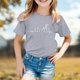 thumbnail image 1 of T-shirt Décontracté à Manches Courtes et Col Rond Imprimé pour Filles, Coupe Ample, Confortable pour Jouer Tous les Jours, 1 of 3