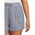 thumbnail image 6 of Time and Tru Women's Linen Blend Shorts with Smocked Waist, Sizes XS-XXXL, 6 of 7