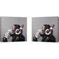 thumbnail image 5 of Modern Pop Art Decor - Thinking Monkey with Headphones Canvas Print Home Decor Wall Art, Frameless, (50 X 50 Cm), 20x20, 5 of 5