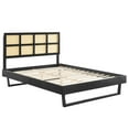 thumbnail image 3 of Modway Sidney Cane and Wood Full Platform Bed With Angular Legs, Multiple Colors, 3 of 3