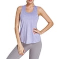 thumbnail image 2 of PInxai Workout Tops for Women Summer U Neck Sleeveless Racerback Athletic Tank Tops Loose Breathable Running Gym Tops, 2 of 4