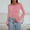 Pink, variant on BLVB Long Sleeve Shirts for Women Boat Neck Ribbed Knit Ruched Fitted Going out Tops Casual Basic Tees Fall Spring Clothes Outfits