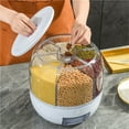 thumbnail image 6 of Grain and Rice Dispenser, Rotating 360° Kitchen Dry Food Storage Container with 6 Compartments, 6 of 7