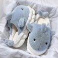 thumbnail image 1 of NEW Cute Whale Cotton Slippers Female Winter Couple Indoor Home Plush Slippers!ZZ35, 1 of 5
