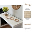 thumbnail image 6 of Modern Travertine and Wood Decorative Chain Link Sculpture Accent Decor Object for Casual Home Shelving or Tabletop Display, Handcrafted Natural Material Statement Art Piece, 6 of 8