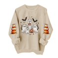 thumbnail image 4 of QUNYINEY Pullover Women Sweatshirt Halloween Pumpkin Cute Ghost Crew Neck Tops Long Sleeve Graphic Fall Loose Fit Sweatshirts, 4 of 5
