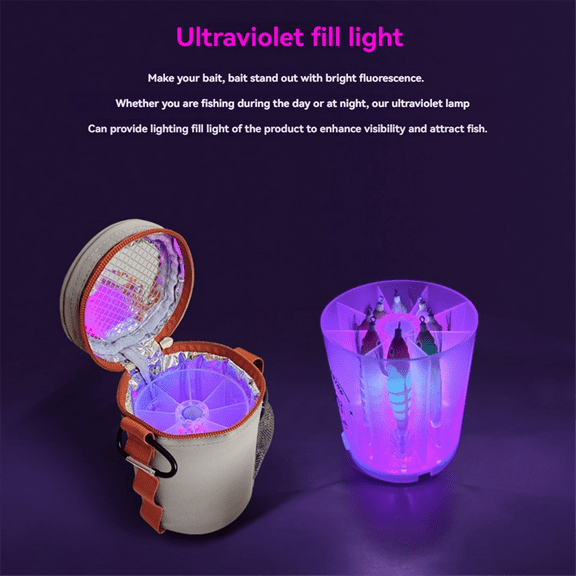 UV Jig Fill Light Accumulator for Lure Sea Fishing Accessories Charger Supplies Khaki