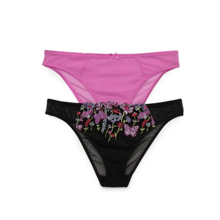 Joyspun Embroidery Mesh Cheeky Panty  2-Pack  Sizes XS-3XL