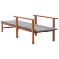 thumbnail image 3 of vidaXL Sun Lounger Poly Rattan and Solid Acacia Wood Grey, 3 of 5