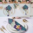 thumbnail image 3 of Cloth Napkins Set of 6 - 20x20 Inches, Desert Plants Washable Reusable Table Napkins, Succulents Botanical Green Purple Soft & Absortbent Dining Napkin for Party Wedding Hotel Restaurant, 3 of 9
