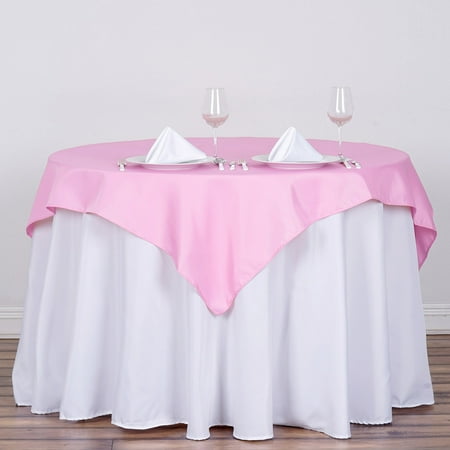 

BalsaCircle 54 x 54 Square Polyester Tablecloth Pink