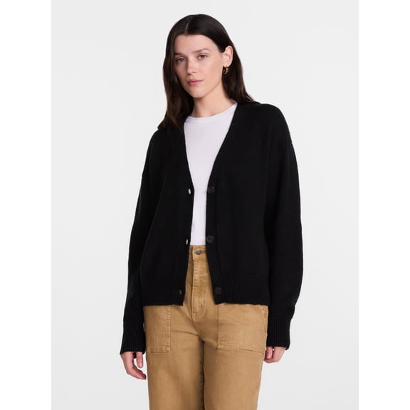 Scenario Women's Button Front Lightweight Cardigan, Sizes XS-XXXL