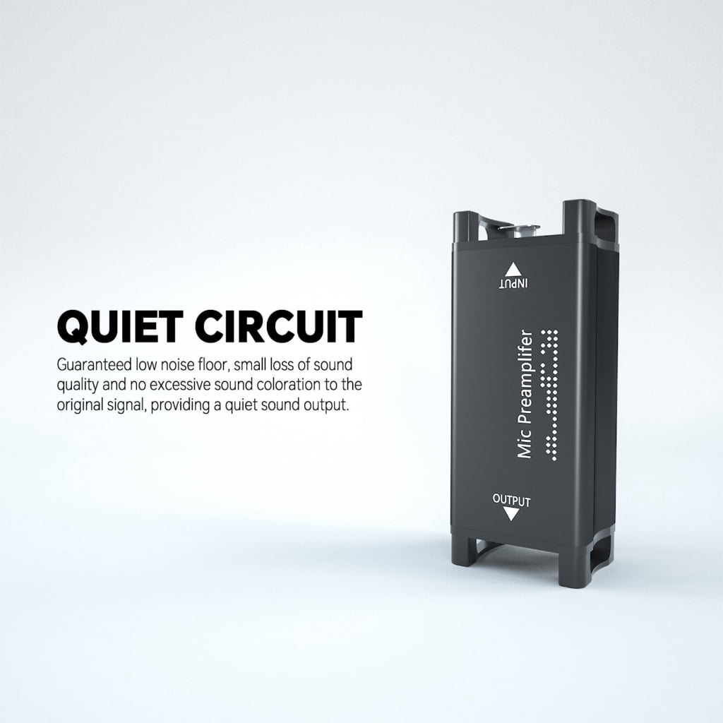 Zeiwohndc 25dB Mic Booster Preamplifier Enhances Auditory For Podcasts Broadcasts