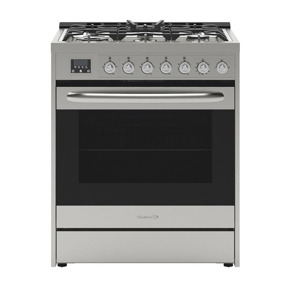 Pemberly Row Modern 30" Stainless Steel Professional Gas Range