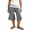 Gray, variant on LMLYSoH Women's Capri Pants Fold Over Waistband Low Rise Contrast Color Wide Leg Cropped Lounge Trousers