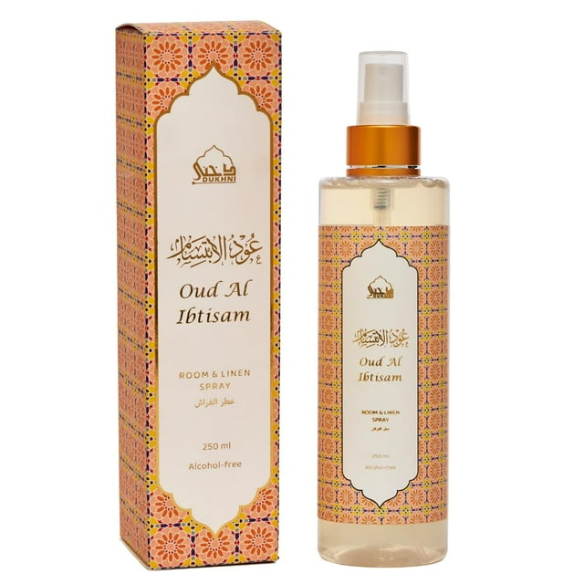Espray de habitación Dukhni Oud Al Ibtisam, 250 ml, bruma natural