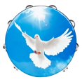 thumbnail image 5 of 10 Inch Peace Dove Double Layer Hand Tambourine, 5 of 8