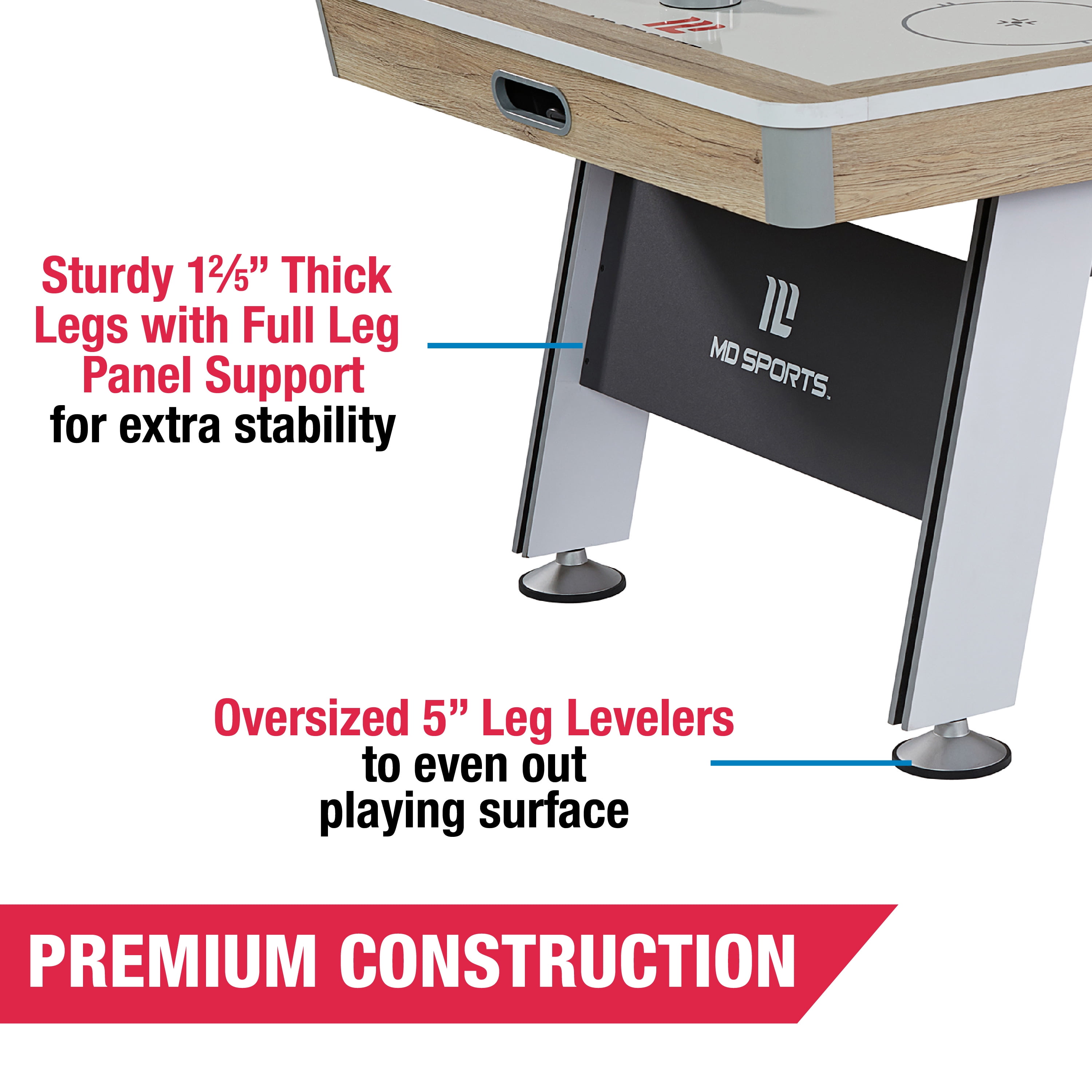 7 ft. Hinsdale Air Hockey Table With Pusher and Puck Set by MD Sports