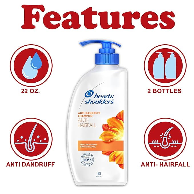 Head & Shoulders Anti-Hairfall Anti-Dandruff Shampoo 650 ml