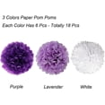thumbnail image 2 of Paquete de 18, flor de pompón azul, juego de papel de decoración para fiestas, 2 of 5