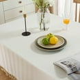 thumbnail image 5 of Enova Home High Quality Washable Rectangle Cotton tablecloths, Wrinkle Resistant Washable Dining Room Table linen for Rectangle Table Off White - 55", 5 of 5