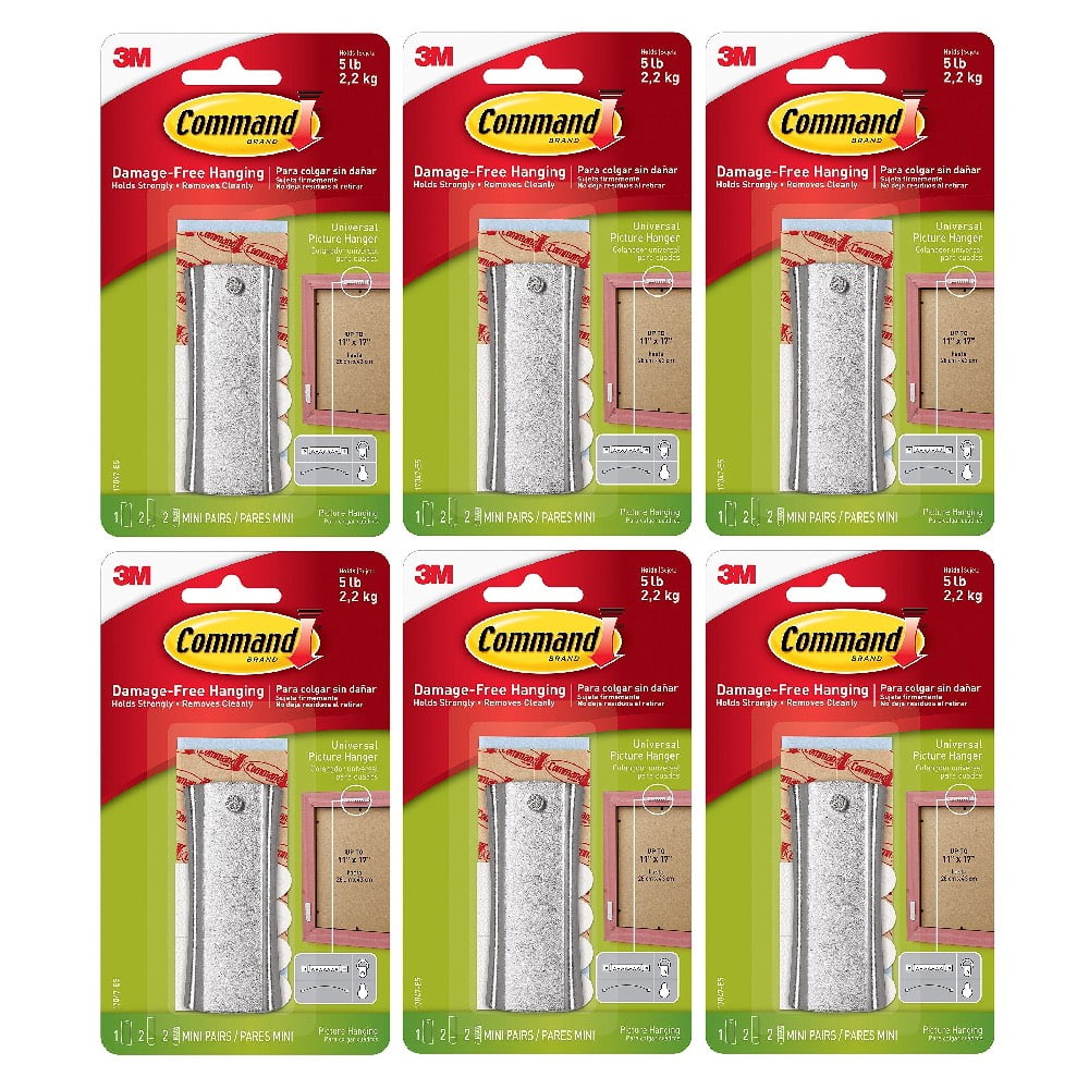 899738 Command Universal Picture Hanger w/ Stabilizer Strips Silver 17047-ES 899738 Command Universal Picture Hanger w/ Stabilizer Strips Silver 17047-ES