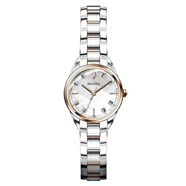 Montre pour femme quartz classique Bulova diamant en acier