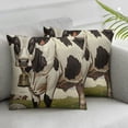 thumbnail image 3 of Dairy Cow Print Corduroy Throw Pillow Covers Soft Square Throw Pillow Case Home Decorations for Bed Sofa Living Room, 3 of 7