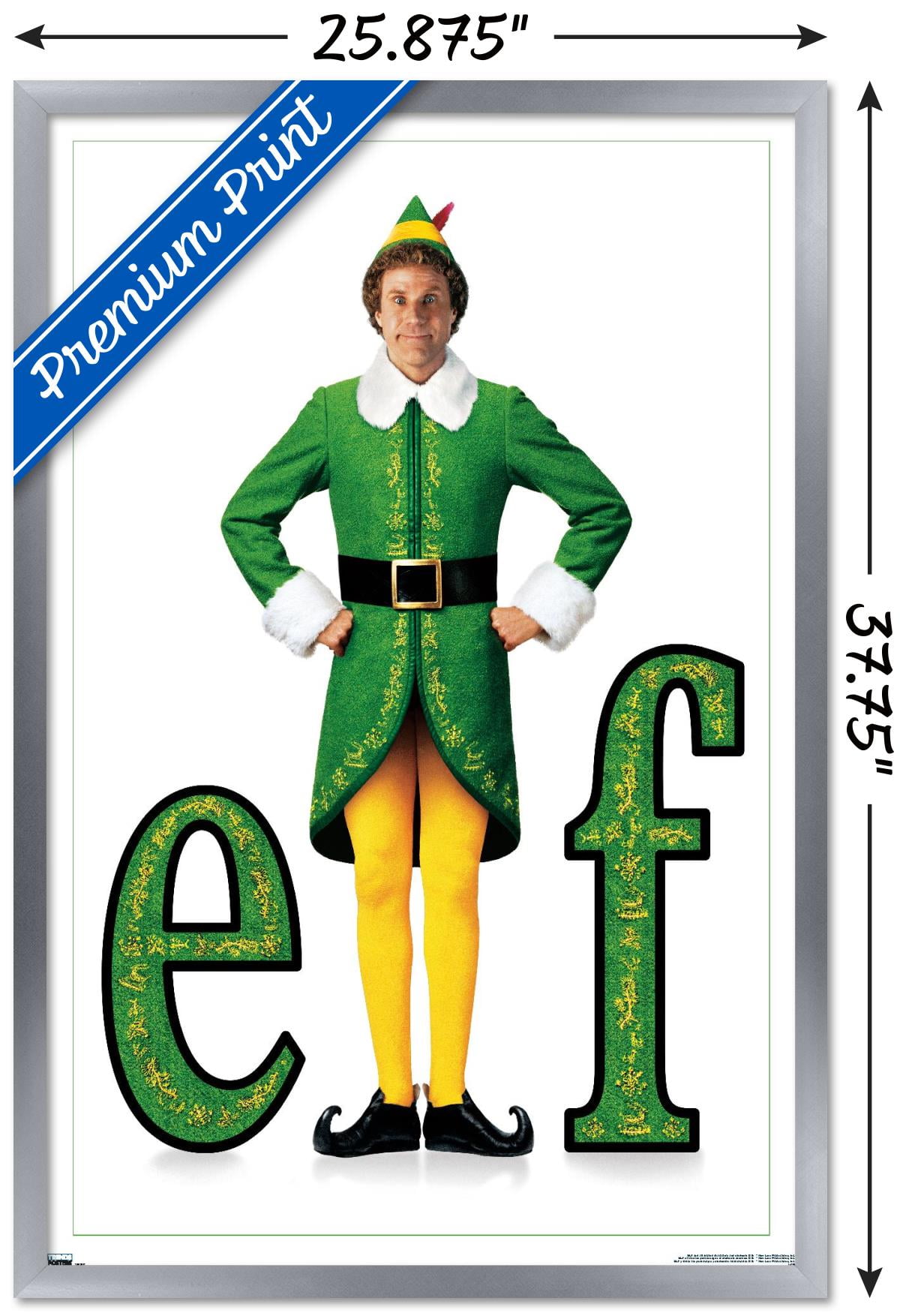 24X36 Elf - One Sheet Wall Poster, 24" x 36" Framed