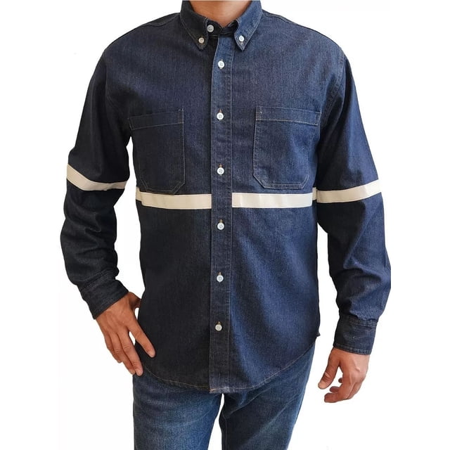 Camisa De Mezclilla Industrial Reflejante