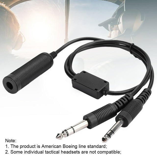 Aviation Headset Adapter, Headset Adapter Earphone Adapter Headphone Adapter Cable Headset Adapter Earphone Adapter Headphone Adapter Cable Helicopter to General Aviation Headset