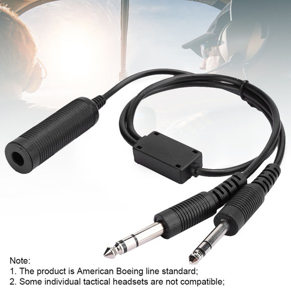 Aviation Headset Adapter, Headset Adapter Earphone Adapter Headphone Adapter Cable Headset Adapter Earphone Adapter Headphone Adapter Cable Helicopter to General Aviation Headset