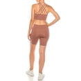 thumbnail image 3 of LA12ST Women High Waist Athleisure Yoga Shorts Workout Running Compression Exercise Shorts Side Pockets, 3 of 3