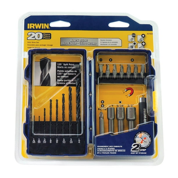 Irwin 2 Dia. x Multiple L Steel Drill and Driver Bit Set 1/4 in. Quick