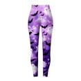 thumbnail image 3 of adviicd Womens Halloween Leggings Fashion Pumpkin Print Graphic Leggings Soft Tummy Control Workout Yoga Pants (Purple, S), 3 of 7