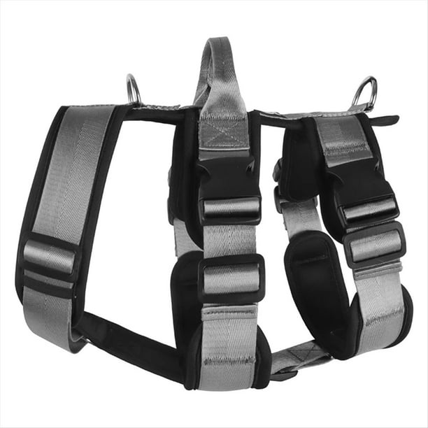 ArnéS para Perros Grandes a Prueba de Explosiones con Asa, Correas de Pecho Ajustables y Duraderas para Perros Grandes, Gris, S