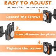 Home Gym Equipment, Square Dumbbell 9 in 1 Free Adjustable Dumbbell 80LBS square Dumbbell 9 in 1 Free Weights for Multi weight Options Quick-Lock Adjustable Dumbbell, Black Exercise Equipment