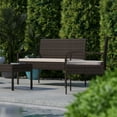 thumbnail image 4 of BizChair Series 4 Piece Brown Patio Set with Steel Frame and Beige Cushions, 4 of 13