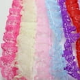 thumbnail image 6 of U8MO 38 Yards Ruffle Unilateral Lace Trim Ribbon 23mm Sewing Wedding Color Choice-Light Green, 6 of 9
